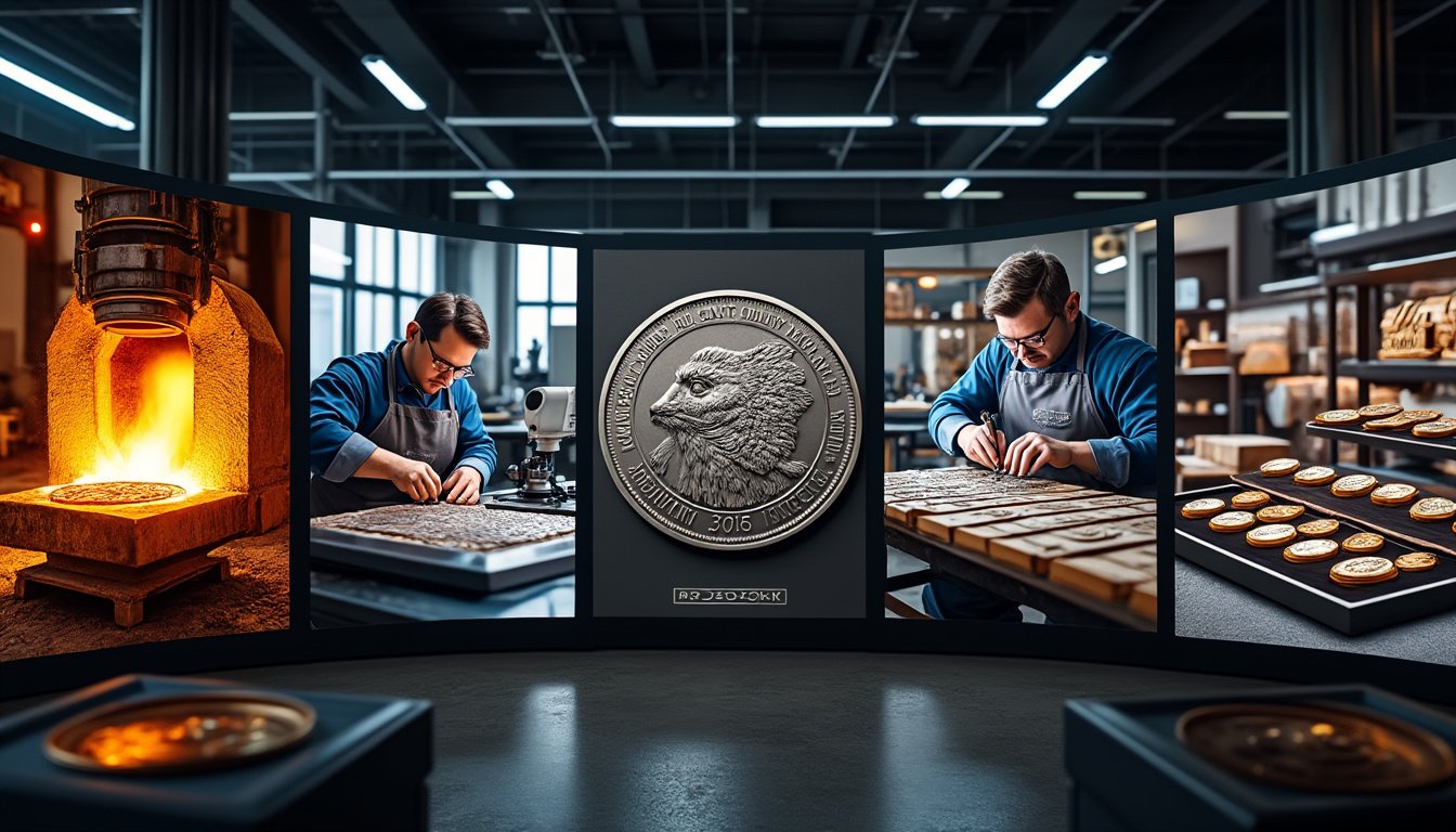 découvrez les diverses étapes de fabrication d'une médaille commémorative, de la conception initiale à la finition. apprenez comment chaque détail est soigneusement élaboré pour créer un symbole unique et mémorable, représentant des événements ou des personnages importants.